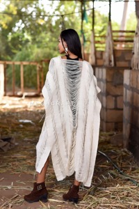 Cárdigan Tribal de algodón, Kimono de cáñamo, cárdigan de algodón orgánico de yute crudo, ropa de cáñamo Nomad bohemio - Product Image 3