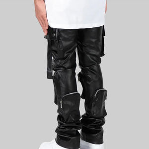 Pantalon en cuir de vachette sur mesure à prix de gros pour hommes – Pantalon décontracté en cuir de vachette véritable pour hommes, le plus vendu - Product Image 6