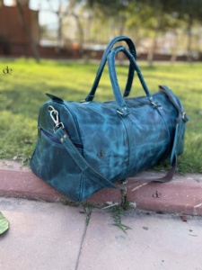 Nueva Llegada, Bolsas de Viaje de Cuero Crunch, Multiusos, Hechas a Mano, Unisex, Bolsa de Viaje Grande, Multiusos, Elegante Bolsa de Lona - Product Image 2