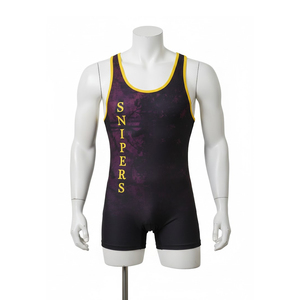 Customized Color Plain High Quality Spandex/Nylon Wrestling Singlet with Custom Logo Sportswear Uniform - Product Image 1