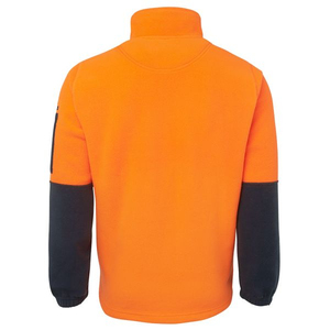 Vente en gros de vestes en polaire tricotée Polartec à col zippé 1/2, 100% polyester, pour hommes, vêtements de travail d'hiver, haute visibilité, design personnalisé, taille et logo sur mesure - Product Image 2