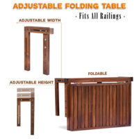Table suspendue pour balcon fournie par un fournisseur de meubles d'extérieur au Vietnam, offrant un design peu encombrant et une utilisation pratique en extérieur