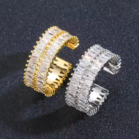 Bague Hip Hop en Argent 925 avec Moissanite Scintillante Sertie Pavé, Éclat Audacieux, Pièce de Luxe Tendance, Cadeau Idéal pour Hommes et Femmes