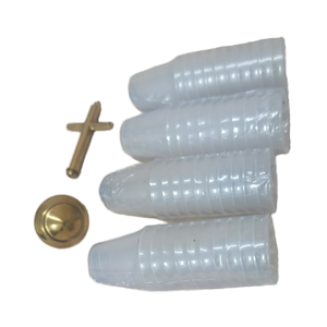 Plateau de communion en acier inoxydable de qualité supérieure, 40 gobelets en plastique, couvercle à design unique, finition dorée brillante, robuste, pour usage en église, élégant - Product Image 2