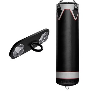 Saco de Boxeo Profesional de Alta Resistencia con Cubierta de Cuero y Relleno de Arena, Altura Ajustable para Entrenamiento de Boxeo Masculino - Product Image 4