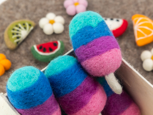 Adorno de Fieltro de Lana con Forma de Algodón de Azúcar, Hecho a Mano, Esponjoso, Juguete de Comida de Imitación, Atrezzo para Fotos, Regalo Infantil, Venta al por Mayor, Fieltro y Hilo - Product Image 4