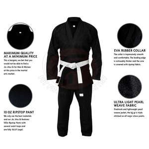 Nuevo Diseño de Uniforme de BJJ para Artes Marciales, Kimono de Jiu Jitsu con Frente Lavado, 100% Algodón, Ligero, Duradero y Cómodo - Product Image 3