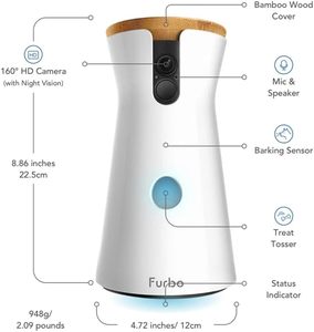 กล้อง Furbo สำหรับสุนัข พร้อมฟังก์ชั่นโยนขนม, ความละเอียด Full HD, เชื่อมต่อ WiFi, เสียงสองทาง และรองรับ Alexa - Product Image 5