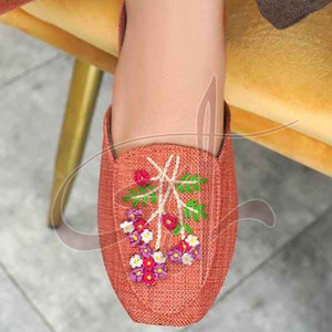 Mocassins pour femmes de haute qualité, fabriqués au Pakistan, imprimés en couleur personnalisés, faits à la main, service OEM, dessus en jute antidérapant - Product Image 4