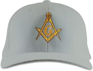 Casquette de sport pour adulte, brodée or, motif carré et compas, style franc-maçon, fraîche et respirante, ajustée, broderie professionnelle - Product Image 3