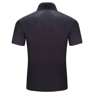 Polo de performance pour homme |   Impression par sublimation géométrique noire et rouge |   Vêtements de sport tactiques respirants et anti-humidité - Product Image 2