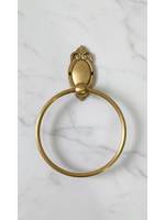 Porte-serviette mural rond en laiton antique, accessoires de salle de bain en métal, support de serviette de luxe, décoration intérieure moderne pour la maison