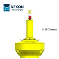 Bouées maritimes isolées en polyéthylène de 1956 mm avec synchronisation AIS/GPS et marques de danger offrant une visibilité de 2 à 10 milles marines pour fournitures marines et fluviales