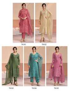 Salwar Kameez de qualité standard en chiffon épais avec broderie, prêt-à-porter, style pakistanais, disponible en gros - Product Image 6