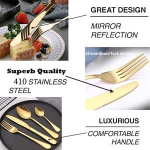 Juego de Cubiertos de Acero Inoxidable de Alta Calidad, Ecológico, Duradero y Apto para Lavavajillas, Diseño Moderno para Comidas Formales e Informales - Product Image 2