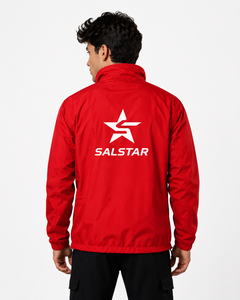 Veste de sport personnalisée pour homme, coupe-vent à fermeture éclair intégrale, veste d'entraînement rouge tendance, veste en polyester pour équipe sportive - Product Image 3