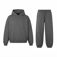 Ensemble survêtement unisexe personnalisé avec logo, bleu sarcelle uni, en molleton de coton épais, comprenant un sweat à capuche et un pantalon de jogging, vente en gros
