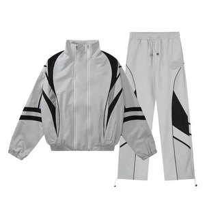 Winter Windbreaker Solid Customizable Track Suits Breathable Plus Size Two Piece Sets Men Women Casual Streetwear Sportswear - Product Image 3