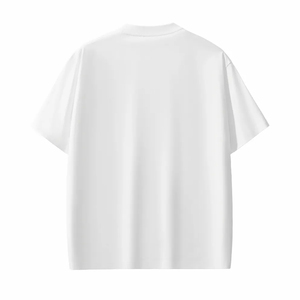 OEM Custom Logo Embroidery Printed Design Heavyweight 220gsm 100% Cotton Short Sleeve Solid Color Neck Summer Men's Women's - Product Image 6