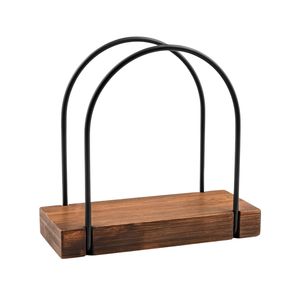 Porta Servilletas de Hierro con Acabado en Polvo Negro Mate de Último Diseño para Decoración de Mesa de Comedor o Encimera de Cocina para Restaurante - Product Image 5
