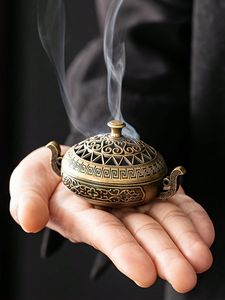 Quemador de Incienso Redondo de Metal de Diseño Moderno, Dhoop Dani Aarti, Porta Incienso de Metal para el Hogar, Oficina, Templo - Product Image 6