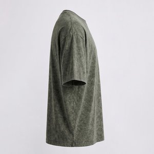 Wholesale Custom Printed Logo Price Best Selling Men's Green <b>Acid</b> Washed Oversized <b>Drop</b> Shoulder T-Shirts Heavy Cotton Outwears - Product Image 4