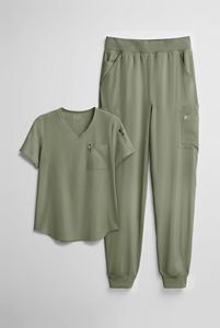 Uniformes Médicos Personalizados con Logotipo, Cuello en V, Diseño Exclusivo, Unisex, Tejido Elástico de Mezcla de Algodón, Manga Corta, para Hospitales, Salones de Belleza - Product Image 3