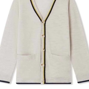 Custom Comfortable Unisex <b>Cardigan</b> Loose Knit Wool/Acrylic Top Outerwear V Neck Double Breasted <b>Thick</b> All Seasons - Product Image 6