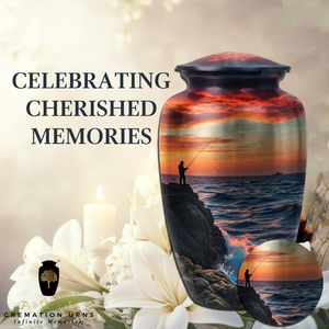 โกศบรรจุอัฐิสำหรับผู้ใหญ่ ลายตกปลา ขนาด 220 คิวบิกอินช์ เป็นมิตรกับสิ่งแวดล้อม ดีไซน์ปรับแต่งได้ ทนทาน ทำจากอะลูมิเนียม - Product Image 6