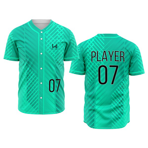 Nouveau maillot de baseball unisexe de haute qualité imprimé sur mesure, 100% polyester respirant, antibactérien, grandes tailles, chemises de softball - Product Image 1