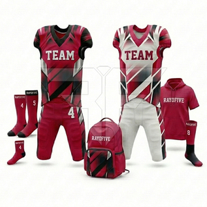 Uniforme de Fútbol Americano Más Vendido, Manga Corta, 100% Poliéster, Secado Rápido, Combo para Adultos, Alta Calidad - Product Image 1