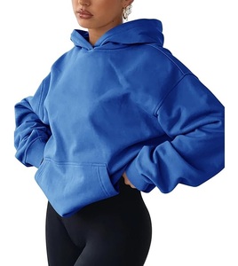 Nouveauté, service OEM, sweat-shirt à capuche ample décontracté pour femmes, couleur unie, confortable, fabriqué en usine au Bangladesh, meilleur prix - Product Image 2
