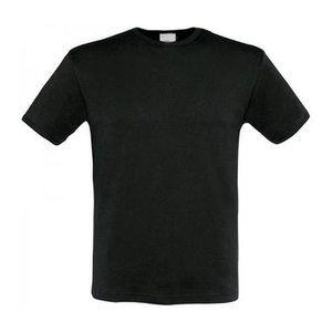 Men's Black Short Sleeve O-Neck T-Shirt Regular Fit Knitted Casual Wear Solid Color Blank Design 2026 New Blank - Product Image 3