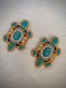 Pendientes de cuentas hechos a mano de lujo, joyería elegante para mujer a bajo costo - Product Image 2