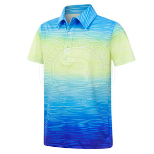 Camisetas de polo de golf transpirables para uso en exteriores para niños y niñas, tela ligera y elástica, para sesiones de práctica, ropa de club - Product Image 3