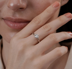 Anillo de Compromiso de Diamantes de Laboratorio de Lujo Sostenible, Certificado por IGI, para Regalo de Boda y Aniversario - Product Image 4