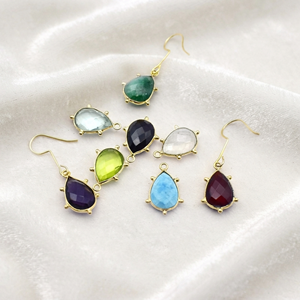 Ratnarachit Labradorite Brass <b>Earrings</b> 12x5mm Rounded Rectangle Wire Wrapped Gold Plated Minimalist Women's <b>Studs</b> for Gift - Product Image 2