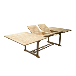 Mesa rectangular plegable en oferta, hecha de madera de teca duradera para uso en exteriores, estilo moderno y sencillo que es resistente. - Product Image 6