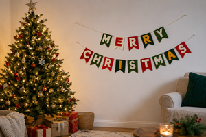 Festive Merry <b>Christmas</b> Pennant Garland - Product Image 3