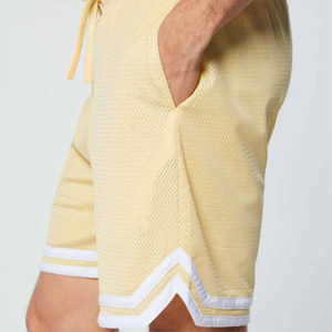 Men's Custom Logo Color Double <b>Layer</b> Designer Mesh Shorts Lining Summer Sublimation All Over Print Blank Short Men Mesh Shorts - Product Image 5