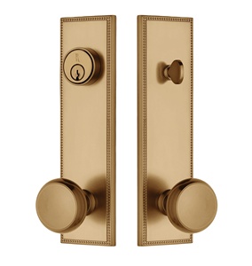 Elegante Tirador de Doble Puerta de Acero Inoxidable Gris para Muebles del Hogar, Personalizable con Cerradura de Puerta de Pasaje y Privacidad - Product Image 1