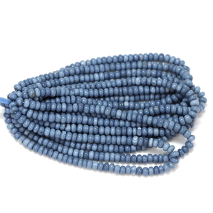 Hermosas cuentas de ópalo azul liso en forma de rondel, cuentas de ópalo azul liso de 16 pulgadas y 7-9 mm, cuentas para la elaboración de joyería. - Product Image 4