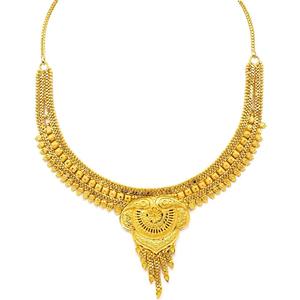 Colliers courts en laiton plaqué or 14K, 18K, 24K, design traditionnel, ensemble de bijoux, parure de bijoux de mode indo-occidentale, vente en gros. - Product Image 4