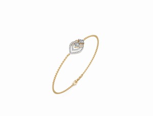 Florin Leaf Lab Grown Diamond Chain Bracelet 0.575 Carats 40 Stones 9k 14k 18k Yellow <b>Rose</b> White <b>Gold</b> Nature Inspired Jewelry - Product Image 4