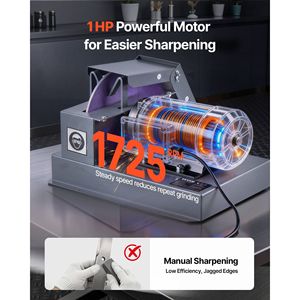 Affûteur de lames de tondeuse à gazon 1HP avec meule céramique de 9 pouces, collecteur de poussière et équilibreur 30 degrés - Pièces et accessoires pour tondeuses - Product Image 3