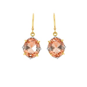 Pendientes de gota de plata esterlina 925 chapados en oro de 18 quilates y rodio de moda para mujeres y niñas - Product Image 1