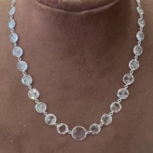 Collier en diamant de laboratoire percé, diamant taille rose E-F, collier de graduation en diamant VVS-VS, collier en or 14 carats avec diamant flottant, cadeau pour elle - Product Image 3
