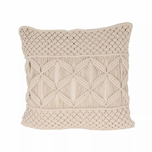 Handmade Macrame <b>Throw</b> Cushion <b>Cover</b> Envelope Closure Abstract Pattern Square Pillow <b>Cover</b> for Home Décor Pillow Case 16x16 Inch - Product Image 1