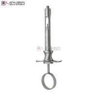 Seringue dentaire aspirante de qualité supérieure, 1,8 ml, avec 2 plaques métalliques en acier inoxydable, réutilisable pour injection
