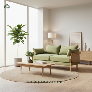 Muebles Modernos Personalizados, Venta Directa de Fábrica, Sofá de Salón de Alta Calidad, Convertible, de Madera Maciza y Ratán, de Dos Plazas - Danila - Product Image 1